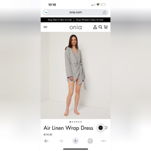 Onia Air Linen Wrap Dress in Cream